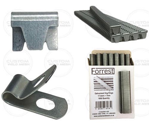 Wire mesh fixings & fastenings