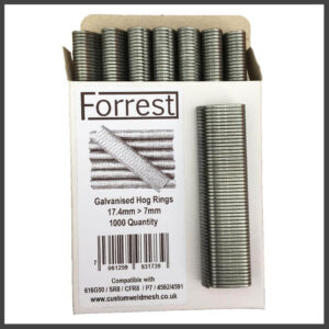 Hog rings galvanised 1000per pack forrest, SR8, Bostich P7