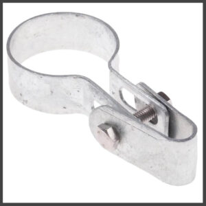 Single wire mesh tube clamp for fitting wire mesh infill panels to tubular handrail