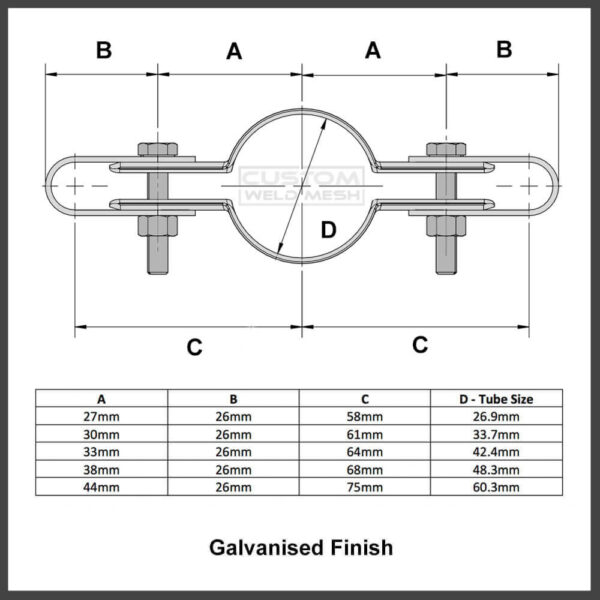 double infill panels bracket key clamp handrail